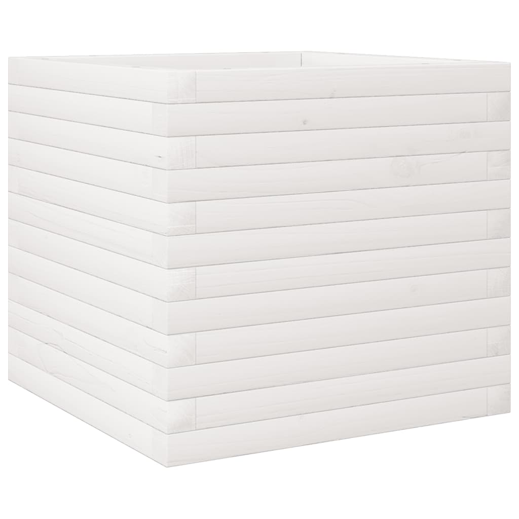 Plantenbak 50x50x45,5 cm massief grenenhout wit is nu te koop bij PeponiXL, paradijselijk wonen!