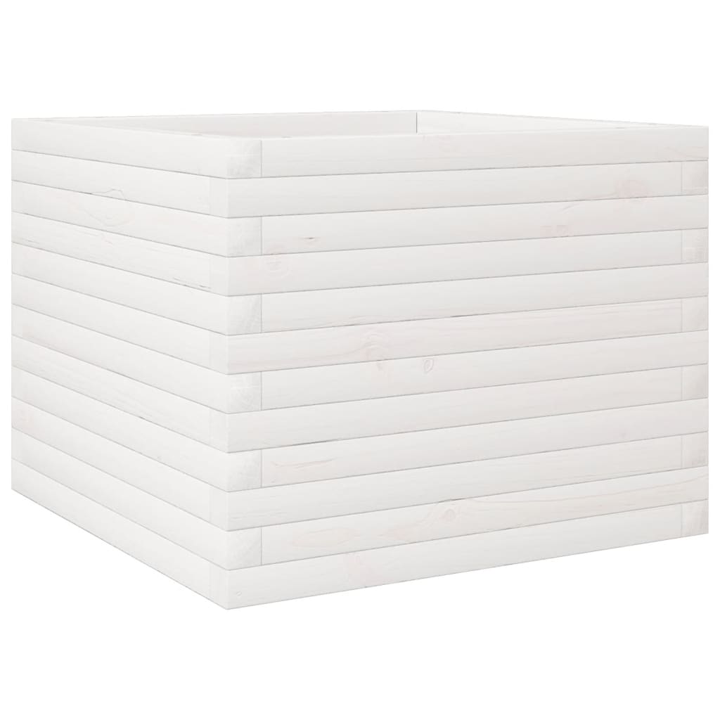 Plantenbak 60x60x45,5 cm massief grenenhout wit is nu te koop bij PeponiXL, paradijselijk wonen!