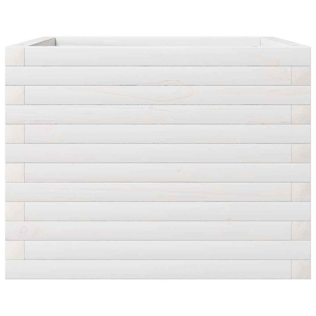 Plantenbak 60x60x45,5 cm massief grenenhout wit is nu te koop bij PeponiXL, paradijselijk wonen!
