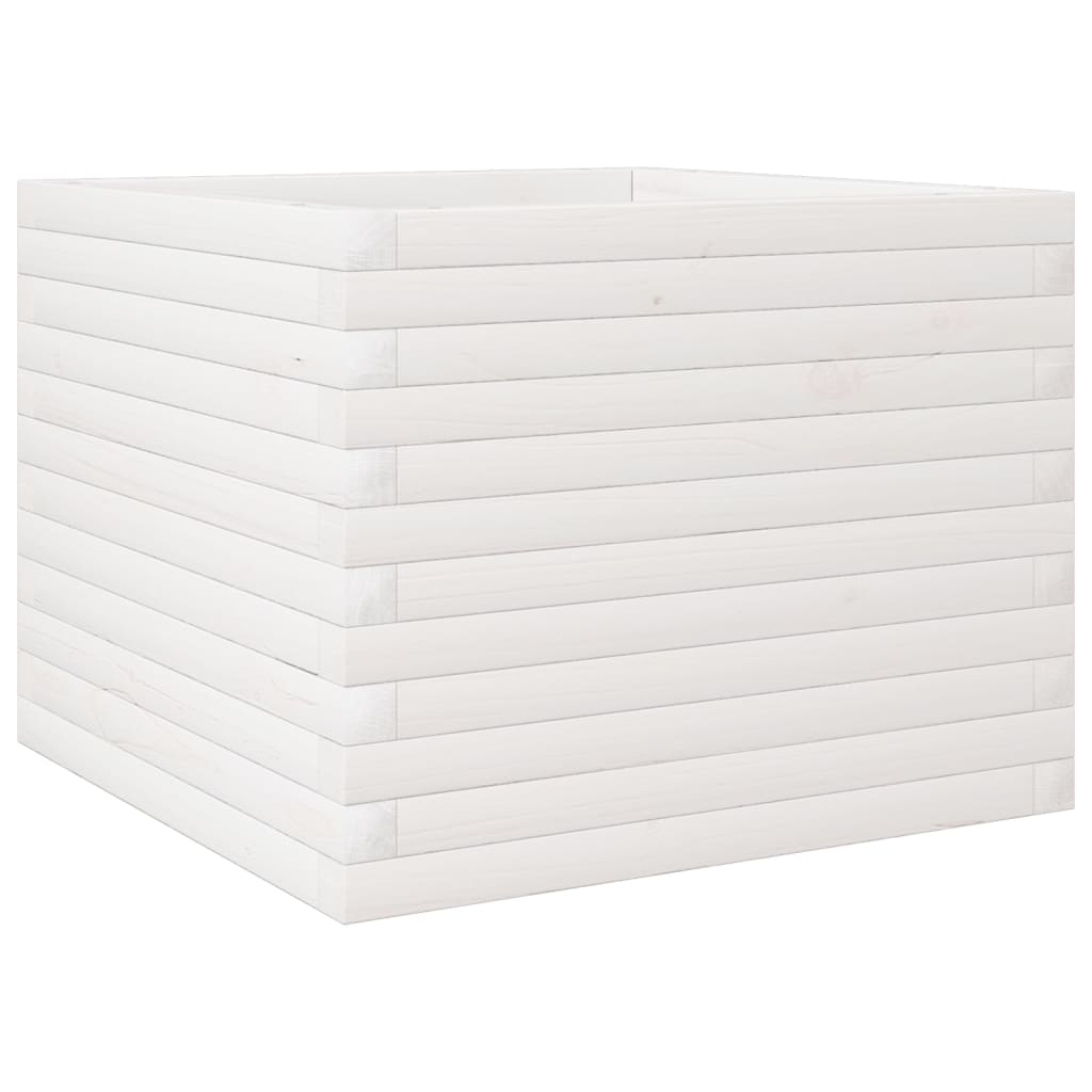 Plantenbak 60x60x45,5 cm massief grenenhout wit is nu te koop bij PeponiXL, paradijselijk wonen!