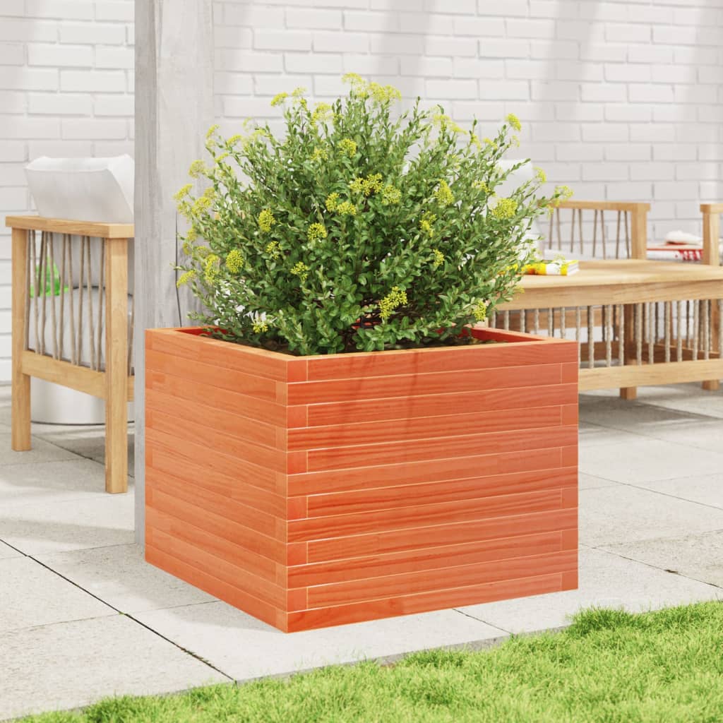 Plantenbak 60x60x45,5 cm massief grenenhout wasbruin is nu te koop bij PeponiXL, paradijselijk wonen!