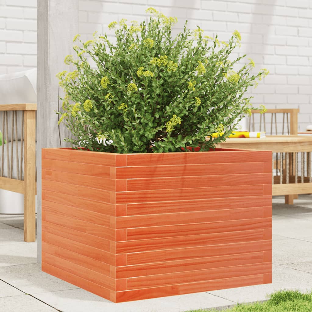 Plantenbak 60x60x45,5 cm massief grenenhout wasbruin is nu te koop bij PeponiXL, paradijselijk wonen!