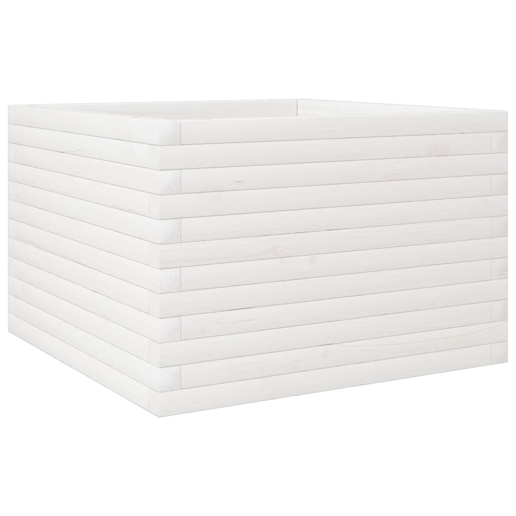 Plantenbak 70x70x45,5 cm massief grenenhout wit is nu te koop bij PeponiXL, paradijselijk wonen!