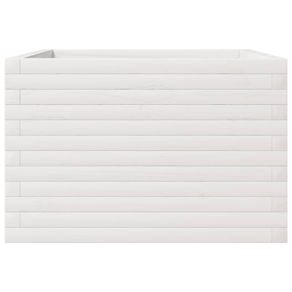 Plantenbak 70x70x45,5 cm massief grenenhout wit is nu te koop bij PeponiXL, paradijselijk wonen!