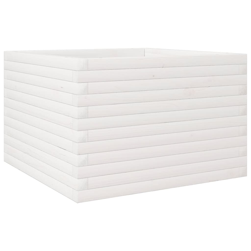 Plantenbak 70x70x45,5 cm massief grenenhout wit is nu te koop bij PeponiXL, paradijselijk wonen!
