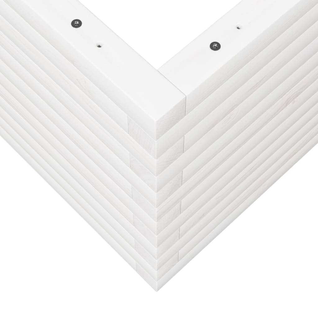 Plantenbak 70x70x45,5 cm massief grenenhout wit is nu te koop bij PeponiXL, paradijselijk wonen!