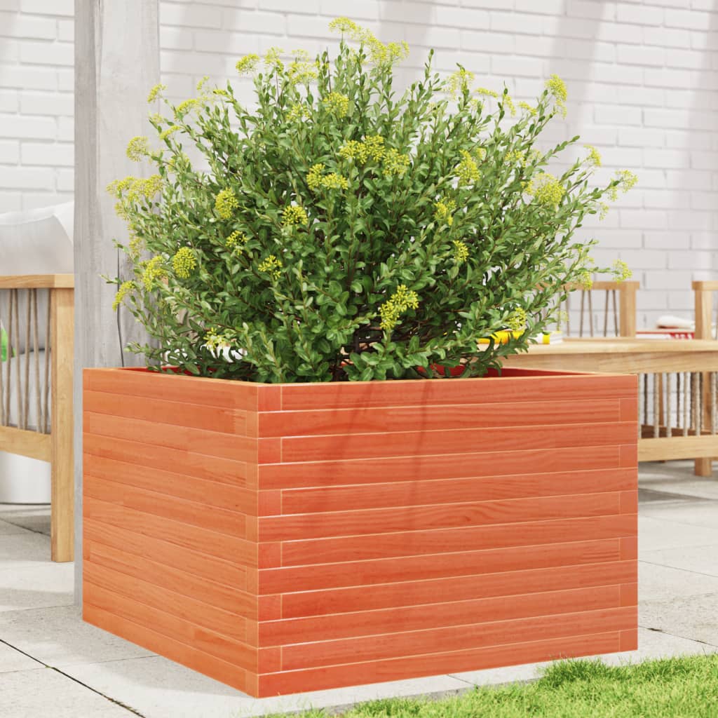 Plantenbak 70x70x45,5 cm massief grenenhout wasbruin is nu te koop bij PeponiXL, paradijselijk wonen!