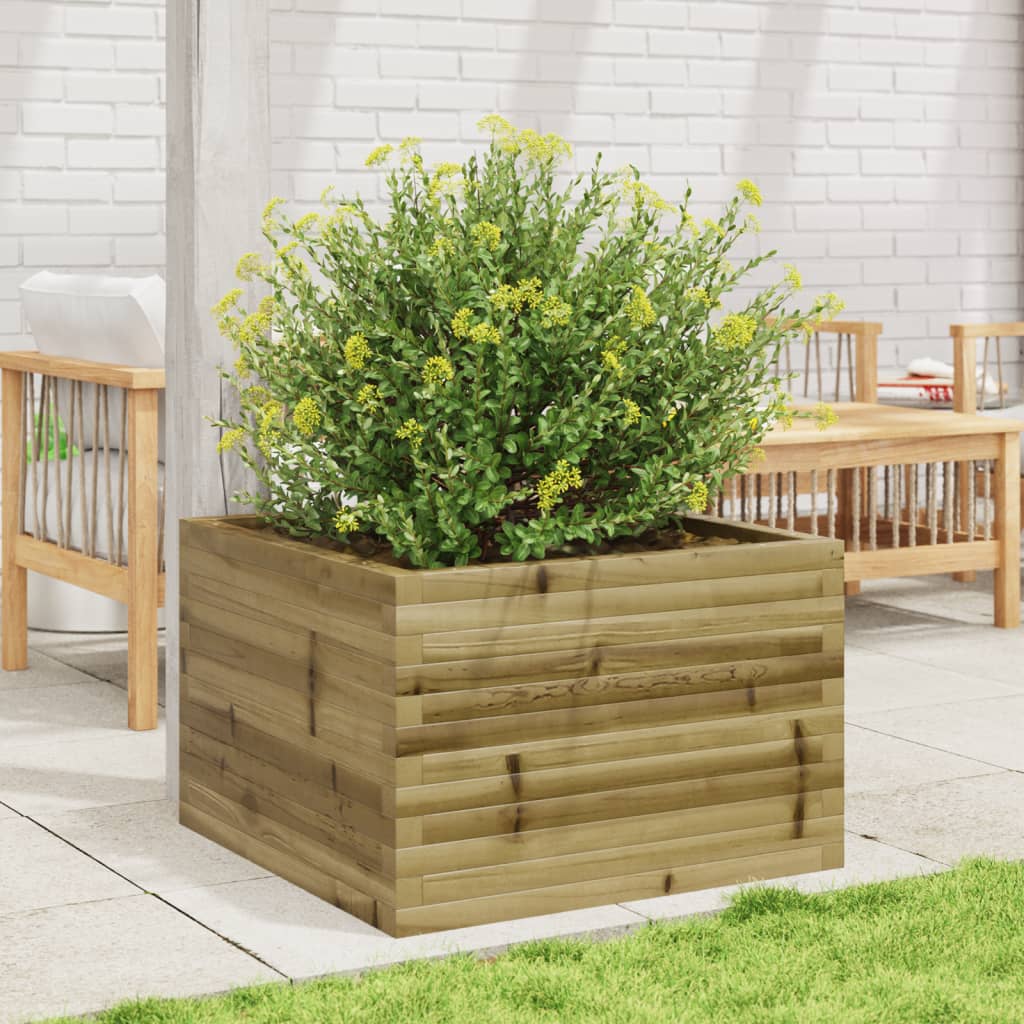 Plantenbak 70x70x45,5 cm geïmpregneerd grenenhout is nu te koop bij PeponiXL, paradijselijk wonen!