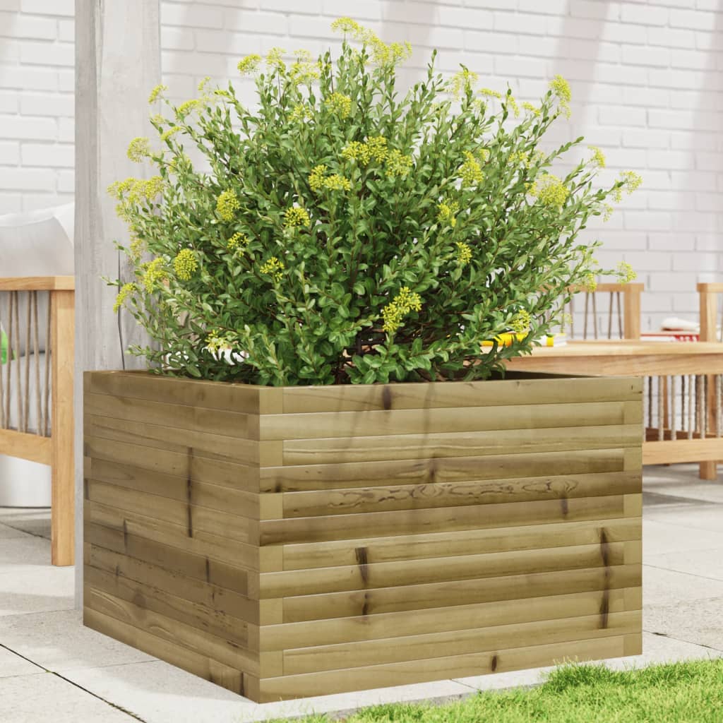 Plantenbak 70x70x45,5 cm geïmpregneerd grenenhout is nu te koop bij PeponiXL, paradijselijk wonen!