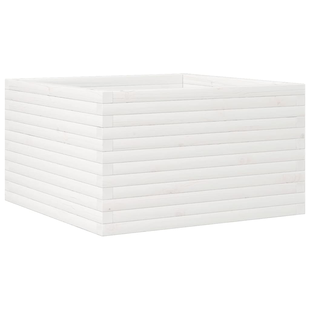 Plantenbak 80x80x45,5 cm massief grenenhout wit is nu te koop bij PeponiXL, paradijselijk wonen!