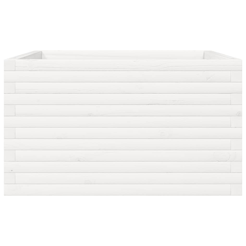 Plantenbak 80x80x45,5 cm massief grenenhout wit is nu te koop bij PeponiXL, paradijselijk wonen!