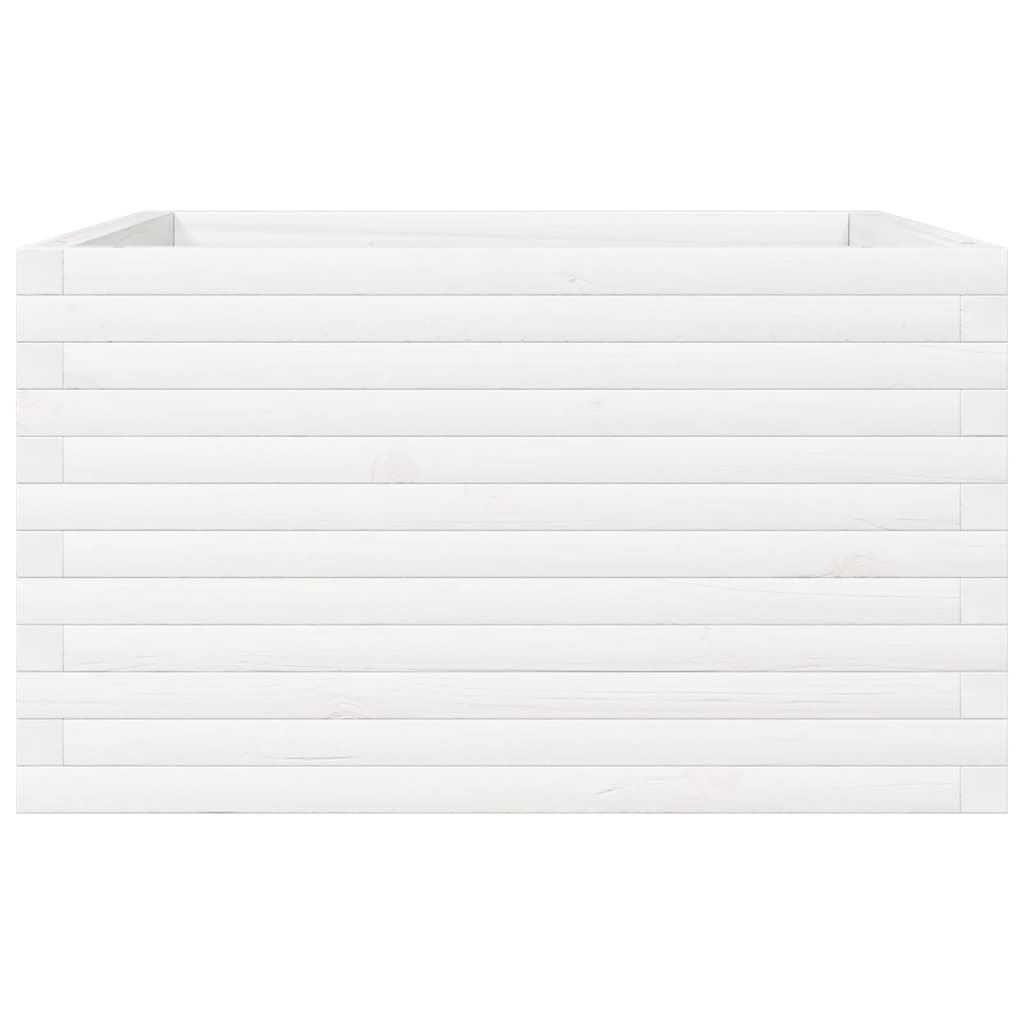 Plantenbak 80x80x45,5 cm massief grenenhout wit is nu te koop bij PeponiXL, paradijselijk wonen!
