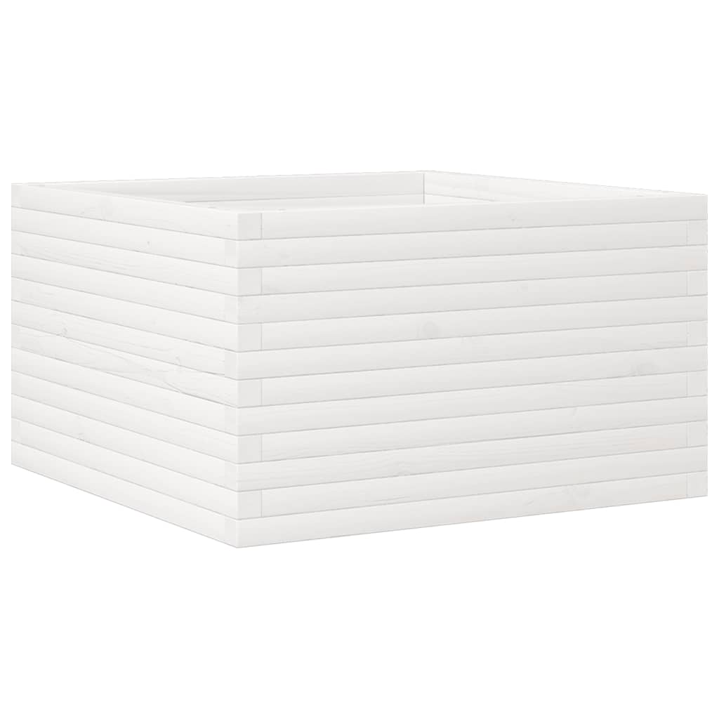 Plantenbak 80x80x45,5 cm massief grenenhout wit is nu te koop bij PeponiXL, paradijselijk wonen!