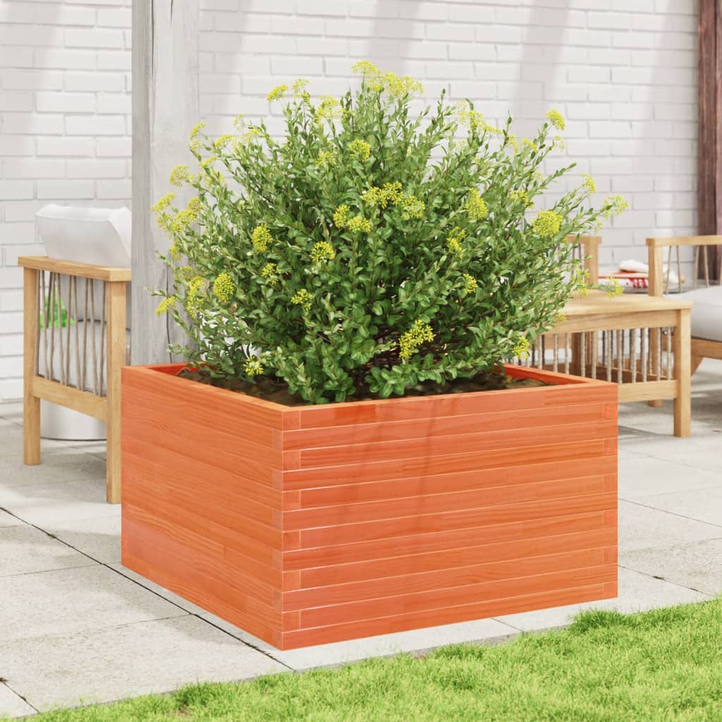 Plantenbak 80x80x45,5 cm massief grenenhout wasbruin is nu te koop bij PeponiXL, paradijselijk wonen!
