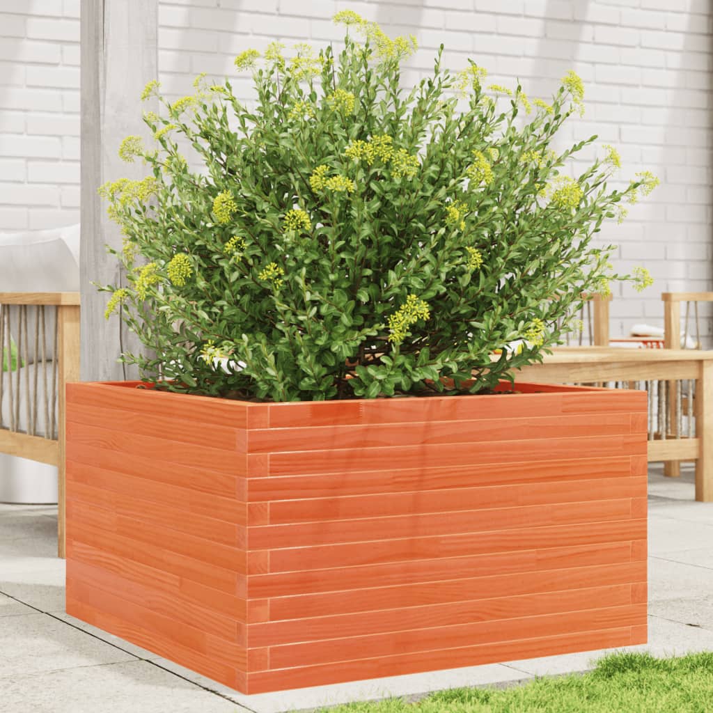 Plantenbak 80x80x45,5 cm massief grenenhout wasbruin is nu te koop bij PeponiXL, paradijselijk wonen!