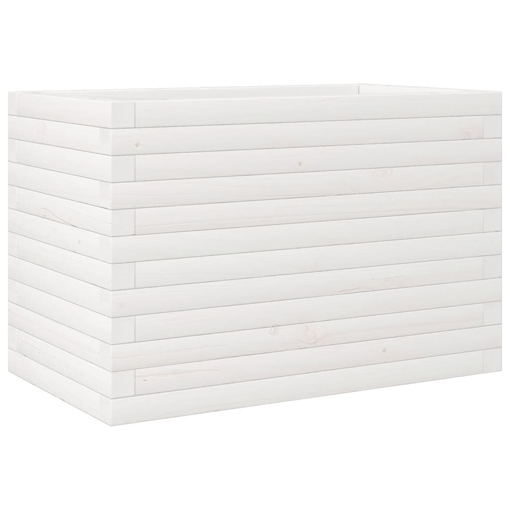 Plantenbak 70x40x45,5 cm massief grenenhout wit is nu te koop bij PeponiXL, paradijselijk wonen!