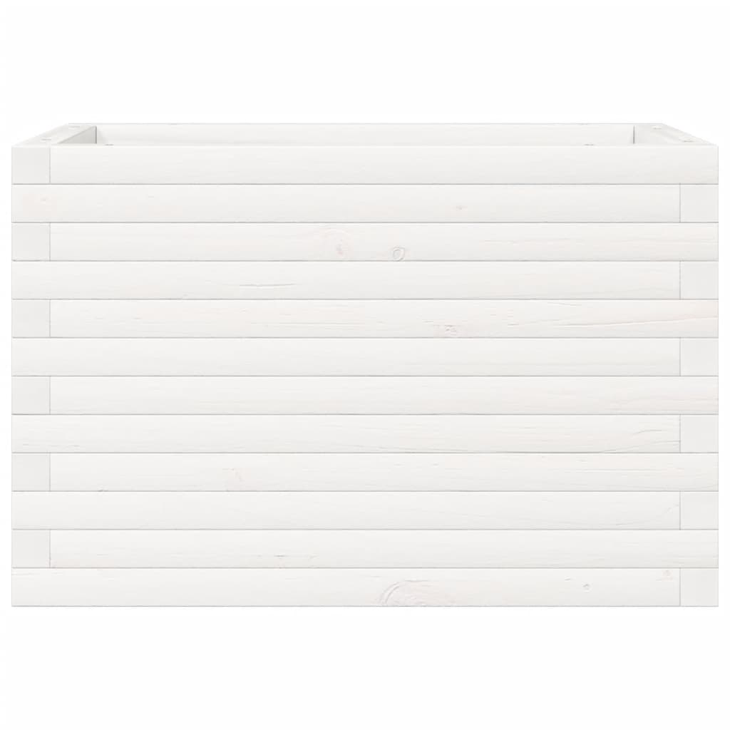 Plantenbak 70x40x45,5 cm massief grenenhout wit is nu te koop bij PeponiXL, paradijselijk wonen!