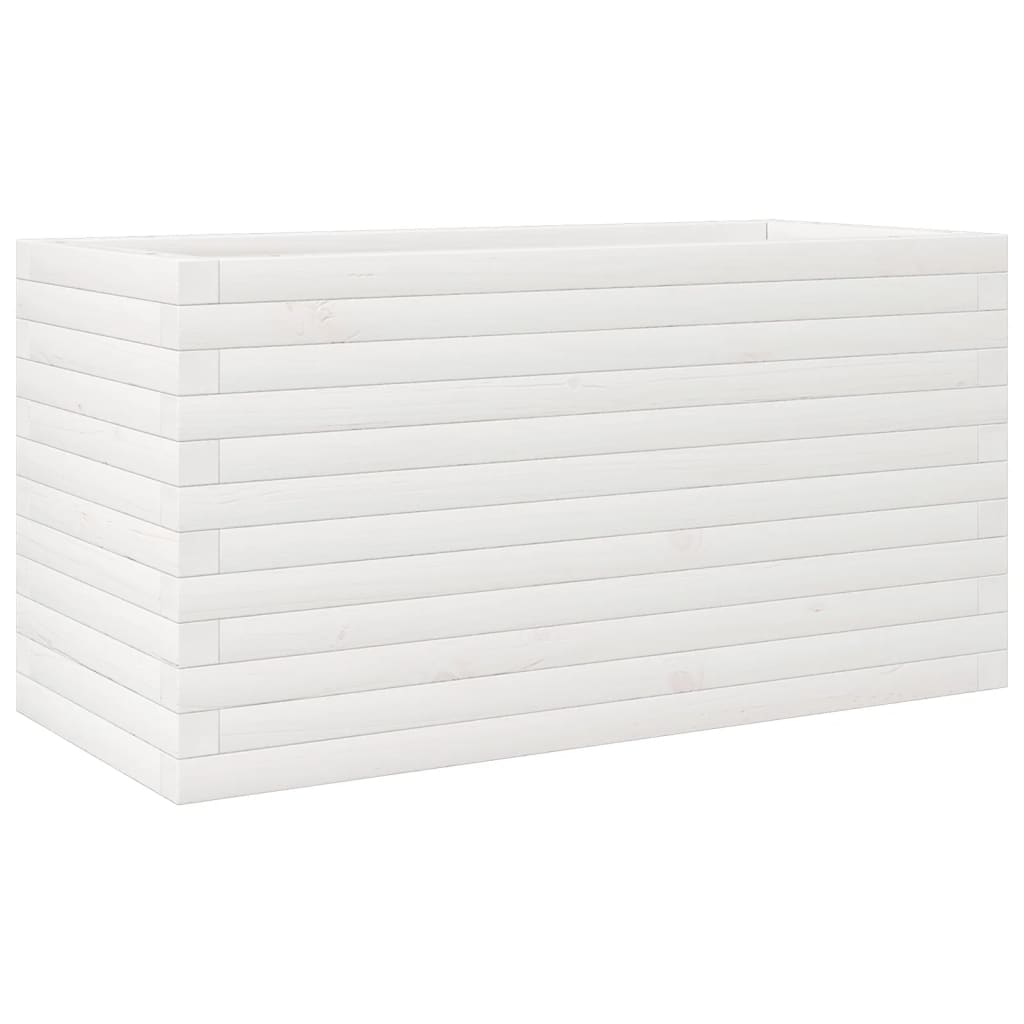 Plantenbak 90x40x45,5 cm massief grenenhout wit is nu te koop bij PeponiXL, paradijselijk wonen!