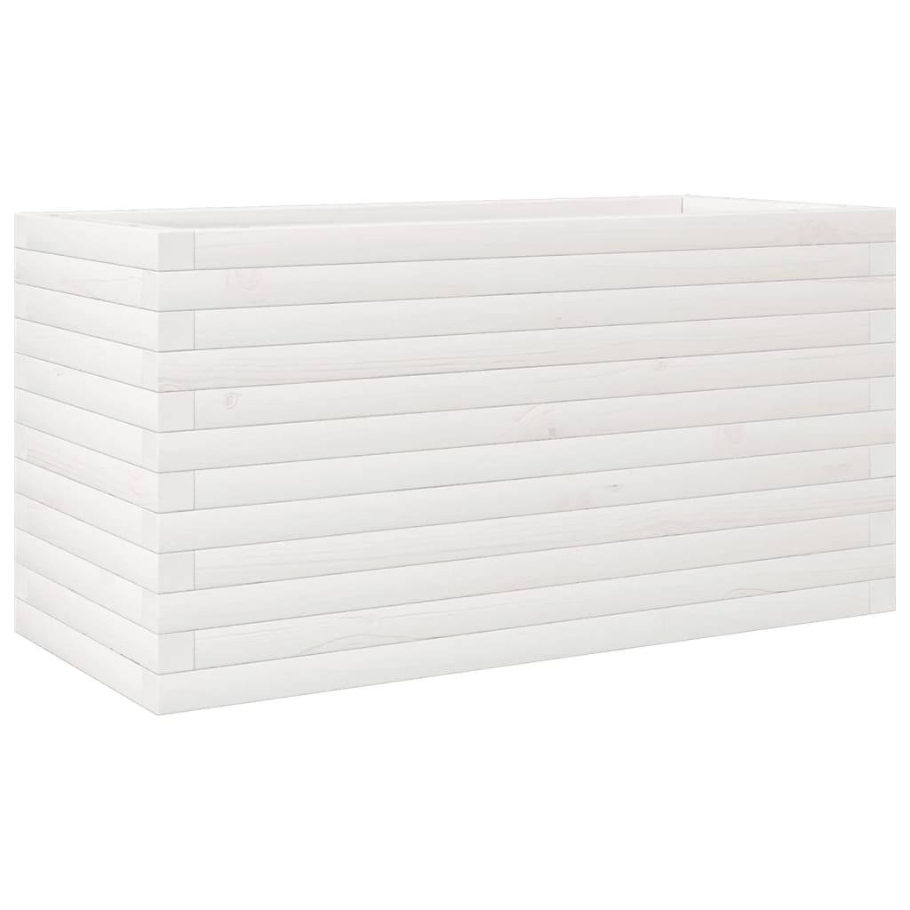 Plantenbak 90x40x45,5 cm massief grenenhout wit is nu te koop bij PeponiXL, paradijselijk wonen!