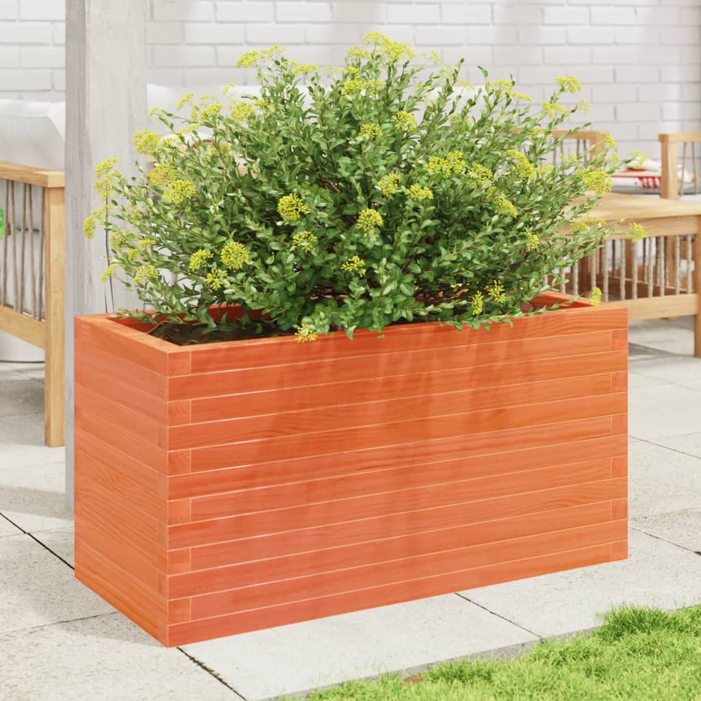 Plantenbak 90x40x45,5 cm massief grenenhout wasbruin is nu te koop bij PeponiXL, paradijselijk wonen!