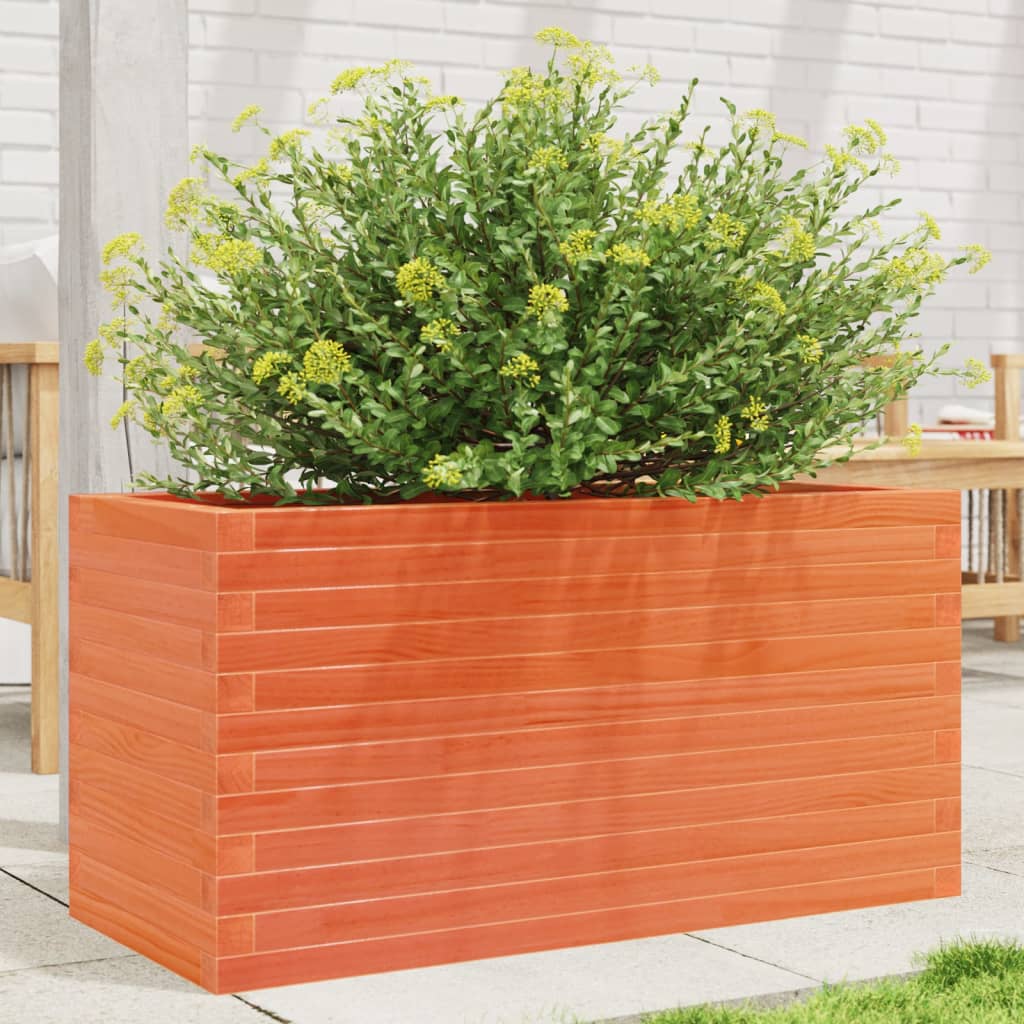 Plantenbak 90x40x45,5 cm massief grenenhout wasbruin is nu te koop bij PeponiXL, paradijselijk wonen!