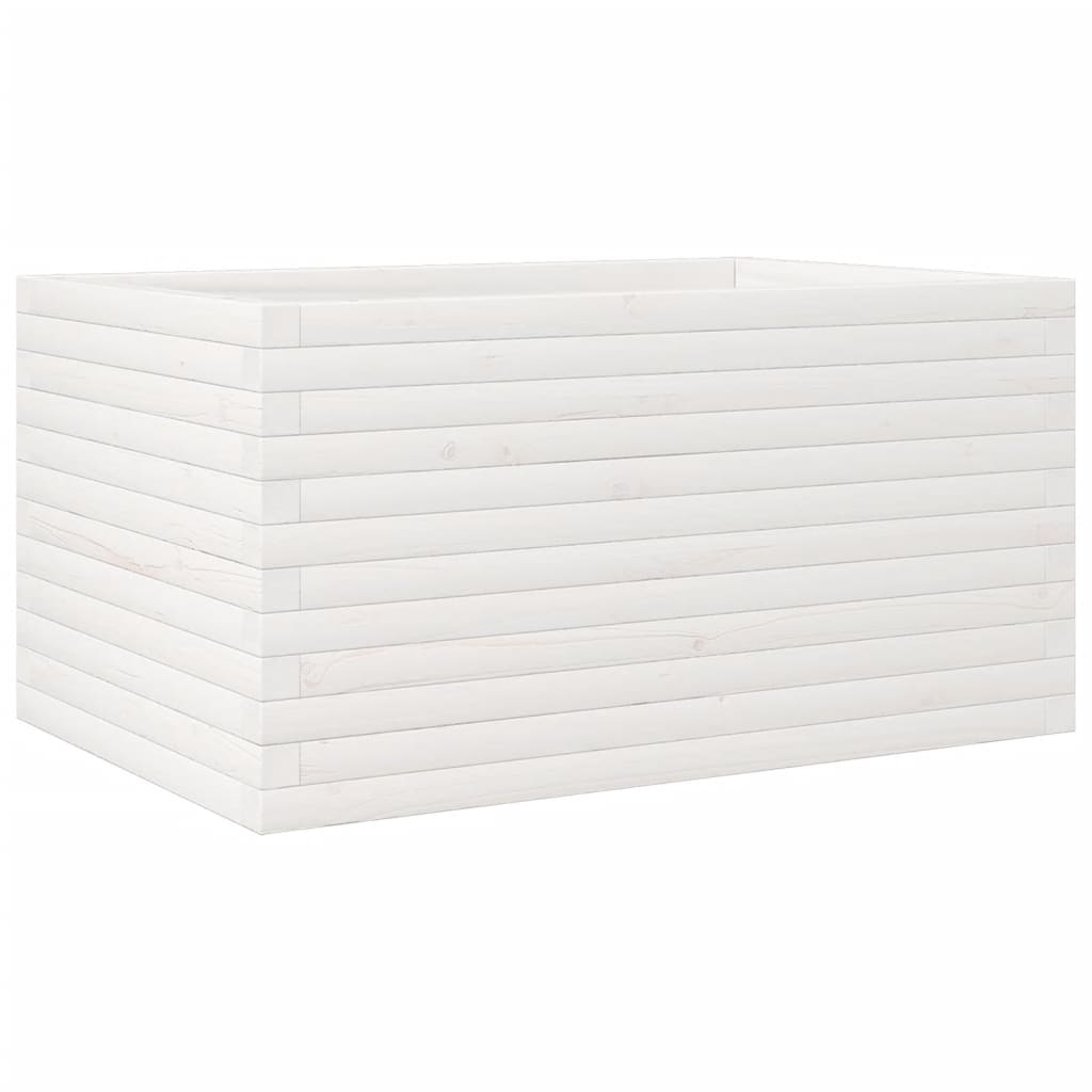 Plantenbak 90x60x45,5 cm massief grenenhout wit is nu te koop bij PeponiXL, paradijselijk wonen!