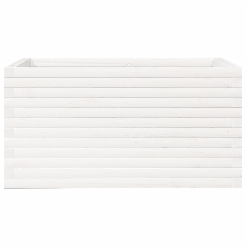 Plantenbak 90x60x45,5 cm massief grenenhout wit is nu te koop bij PeponiXL, paradijselijk wonen!