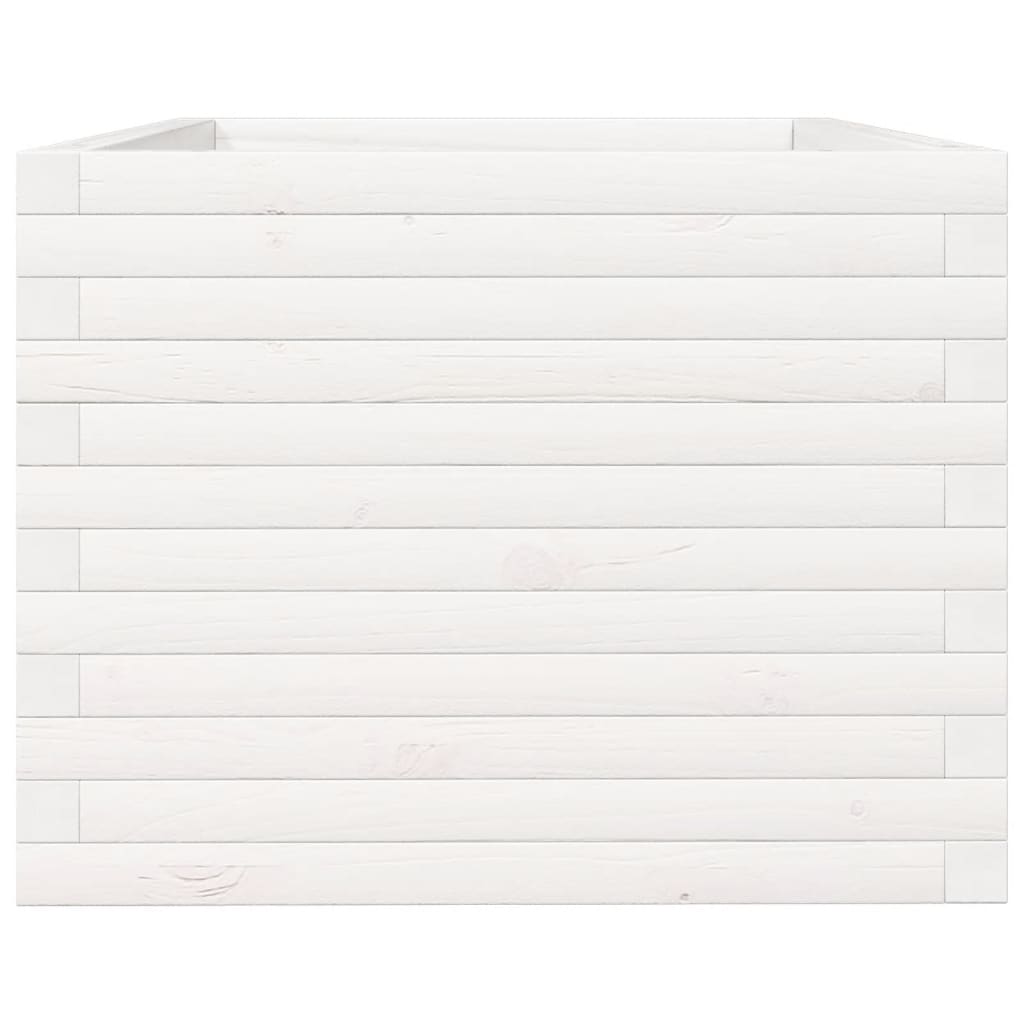 Plantenbak 90x60x45,5 cm massief grenenhout wit is nu te koop bij PeponiXL, paradijselijk wonen!
