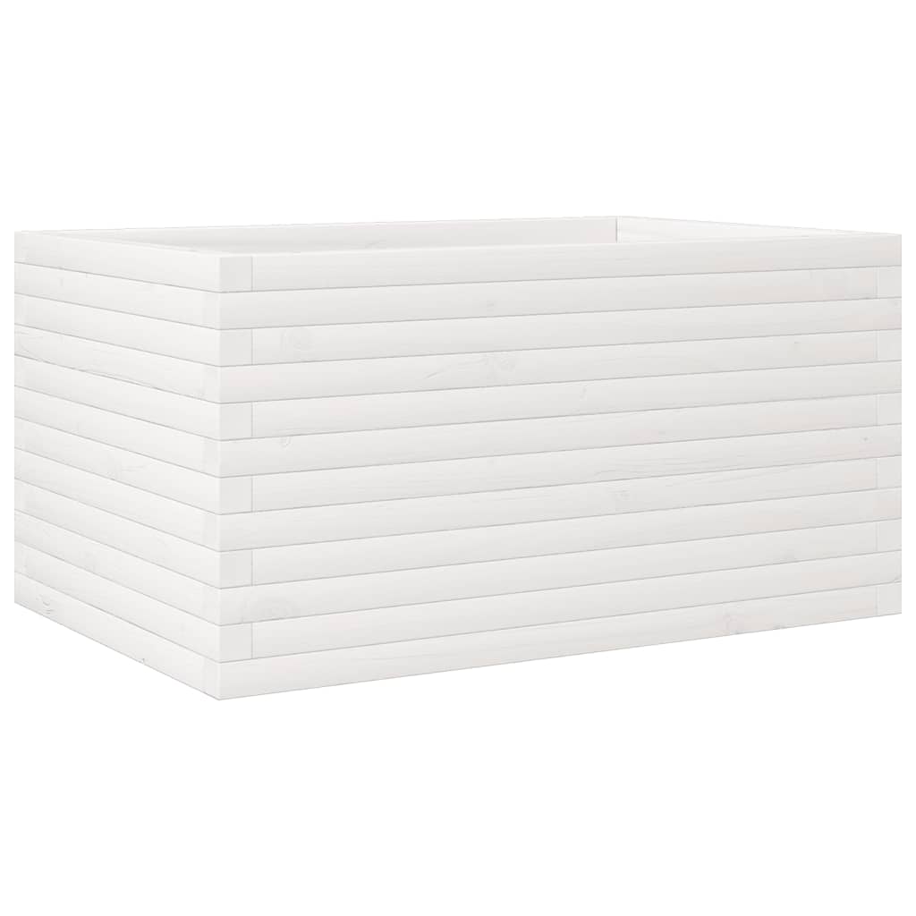 Plantenbak 90x60x45,5 cm massief grenenhout wit is nu te koop bij PeponiXL, paradijselijk wonen!