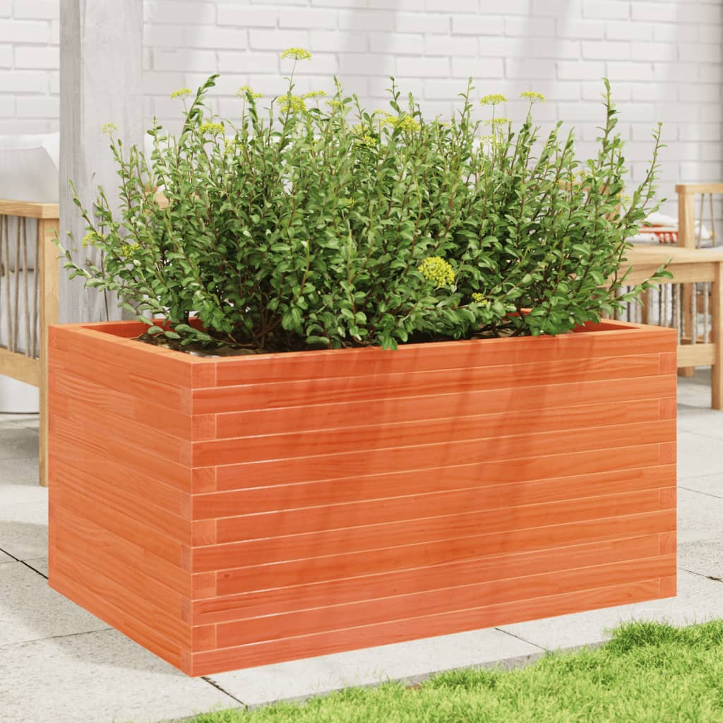 Plantenbak 90x60x45,5 cm massief grenenhout wasbruin is nu te koop bij PeponiXL, paradijselijk wonen!
