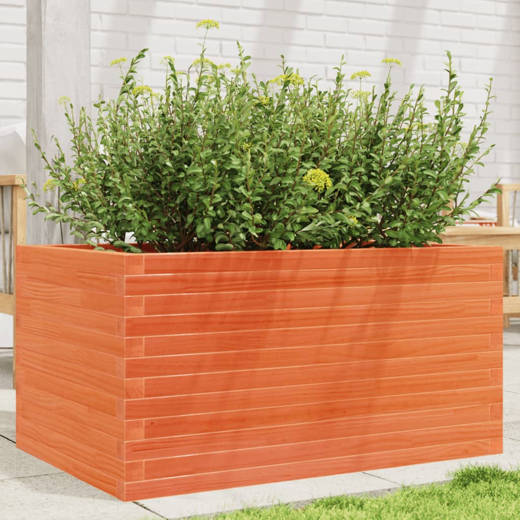 Plantenbak 90x60x45,5 cm massief grenenhout wasbruin is nu te koop bij PeponiXL, paradijselijk wonen!