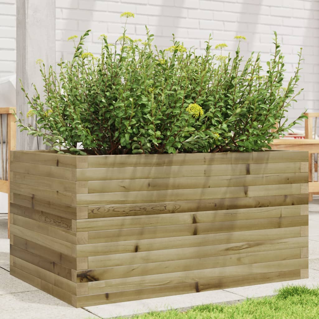Plantenbak 90x60x45,5 cm geïmpregneerd grenenhout is nu te koop bij PeponiXL, paradijselijk wonen!