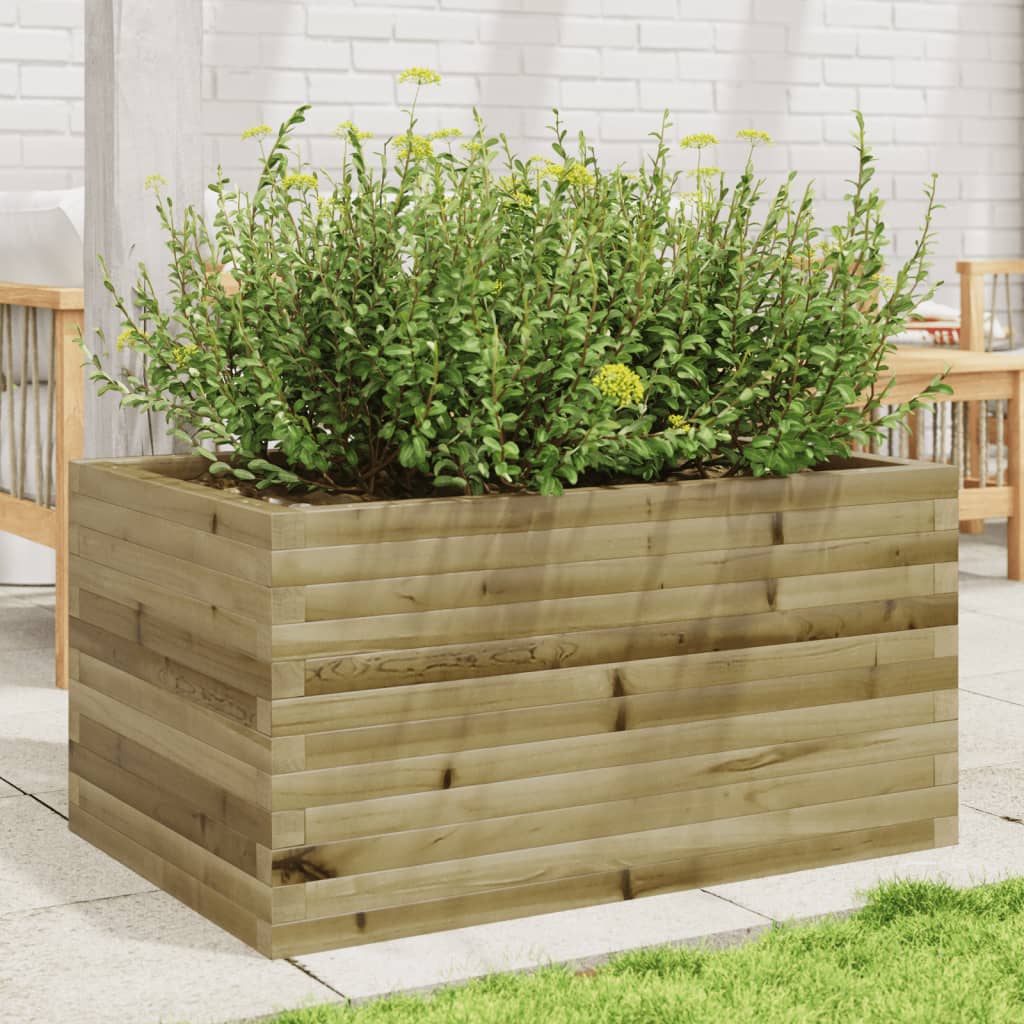 Plantenbak 90x60x45,5 cm geïmpregneerd grenenhout is nu te koop bij PeponiXL, paradijselijk wonen!