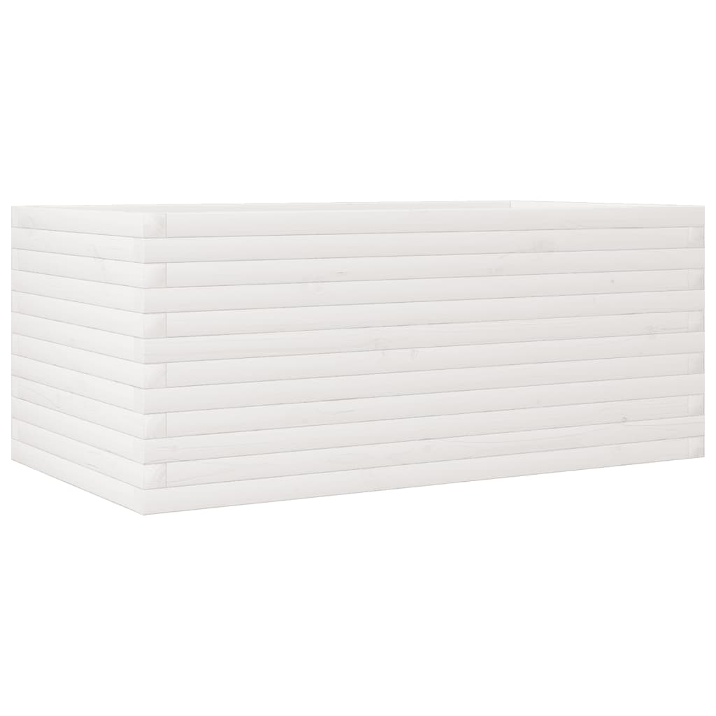 Plantenbak 110x60x45,5 cm massief grenenhout wit is nu te koop bij PeponiXL, paradijselijk wonen!