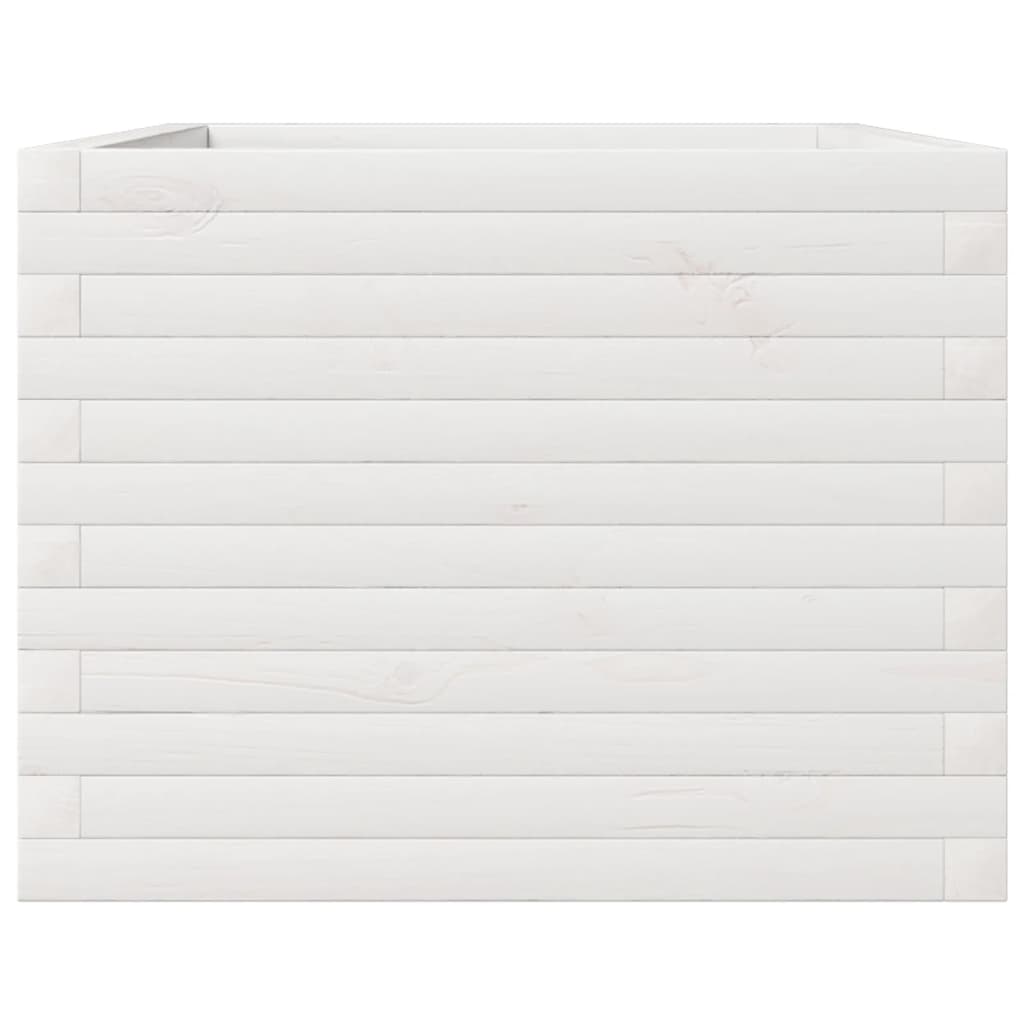 Plantenbak 110x60x45,5 cm massief grenenhout wit is nu te koop bij PeponiXL, paradijselijk wonen!