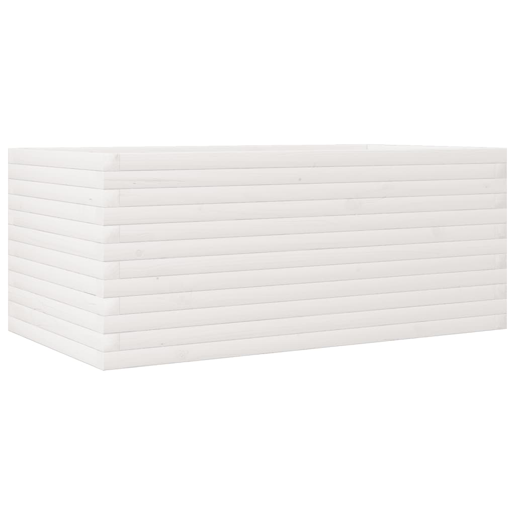 Plantenbak 110x60x45,5 cm massief grenenhout wit is nu te koop bij PeponiXL, paradijselijk wonen!