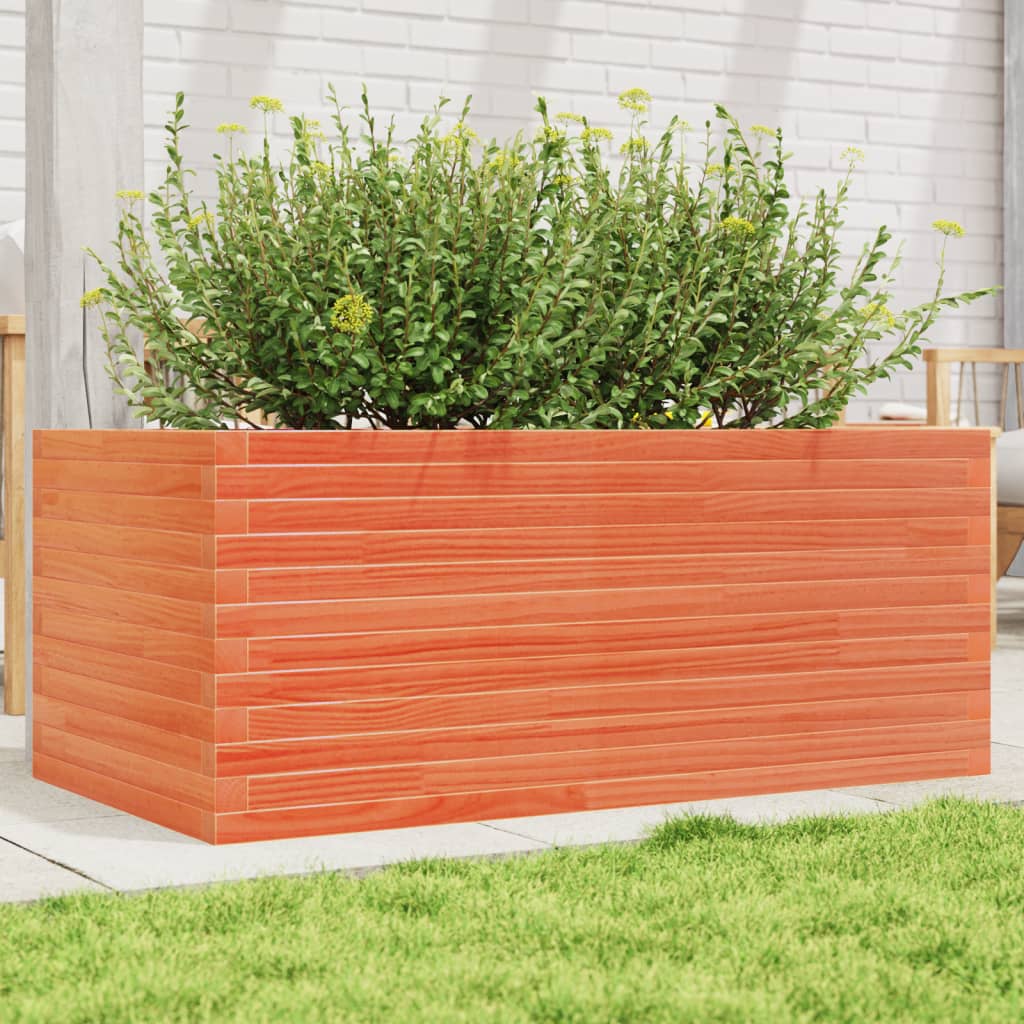Plantenbak 110x60x45,5 cm massief grenenhout wasbruin is nu te koop bij PeponiXL, paradijselijk wonen!