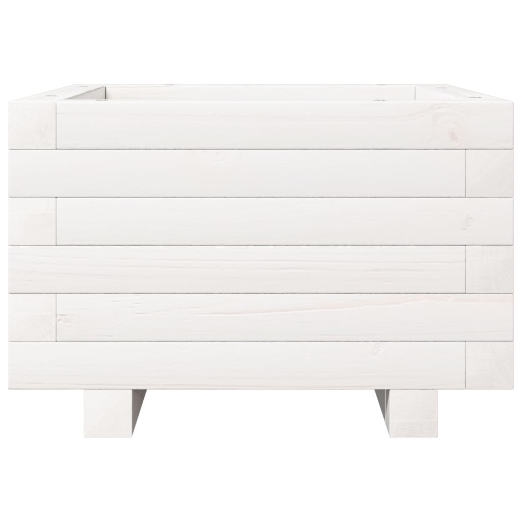 Plantenbak 40x40x26,5 cm massief grenenhout wit is nu te koop bij PeponiXL, paradijselijk wonen!