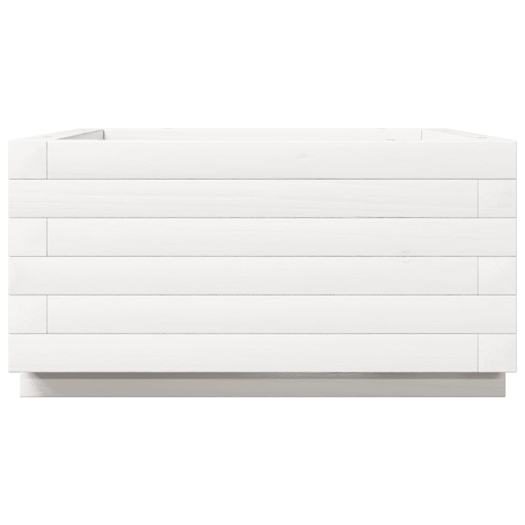 Plantenbak 50x50x26,5 cm massief grenenhout wit is nu te koop bij PeponiXL, paradijselijk wonen!