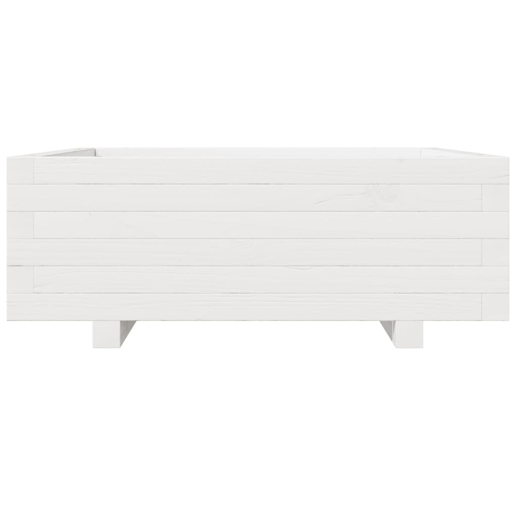 Plantenbak 70x70x26,5 cm massief grenenhout wit is nu te koop bij PeponiXL, paradijselijk wonen!