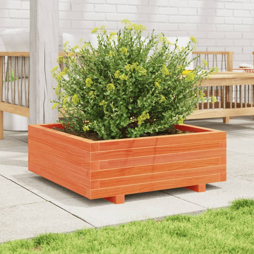 Plantenbak 70x70x26,5 cm massief grenenhout wasbruin is nu te koop bij PeponiXL, paradijselijk wonen!