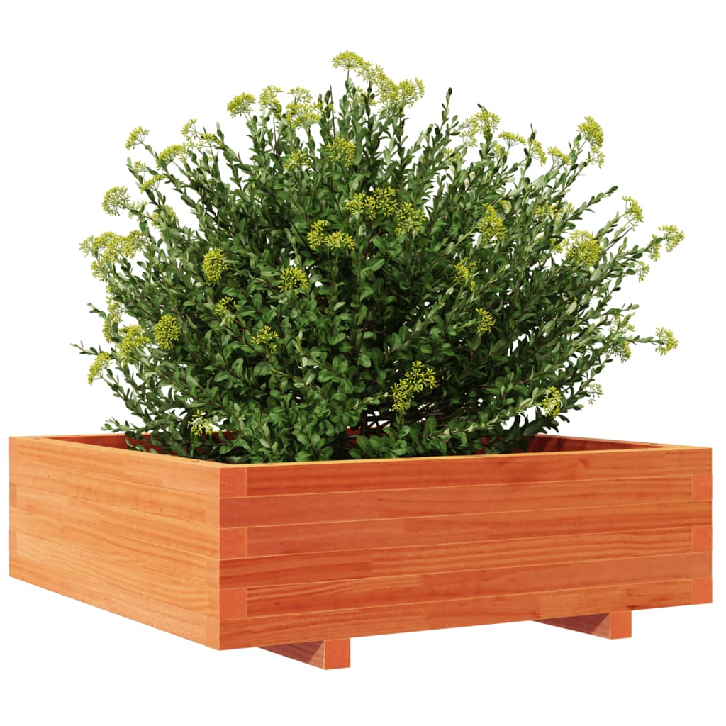 Plantenbak 80x80x26,5 cm massief grenenhout wasbruin is nu te koop bij PeponiXL, paradijselijk wonen!