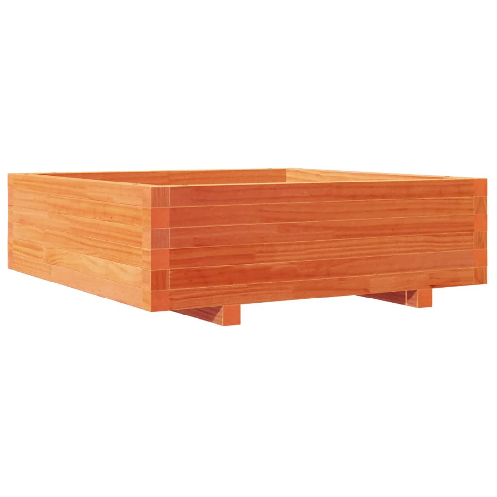 Plantenbak 80x80x26,5 cm massief grenenhout wasbruin is nu te koop bij PeponiXL, paradijselijk wonen!