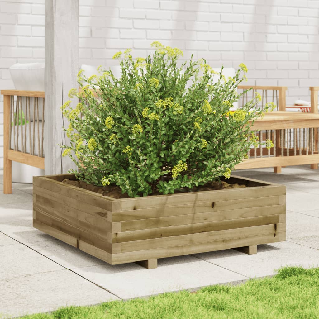 Plantenbak 80x80x26,5 cm geïmpregneerd grenenhout is nu te koop bij PeponiXL, paradijselijk wonen!