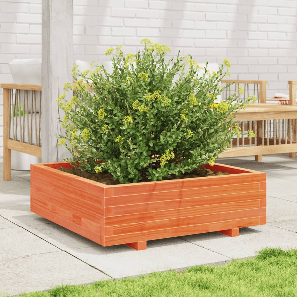 Plantenbak 90x90x26,5 cm massief grenenhout wasbruin is nu te koop bij PeponiXL, paradijselijk wonen!