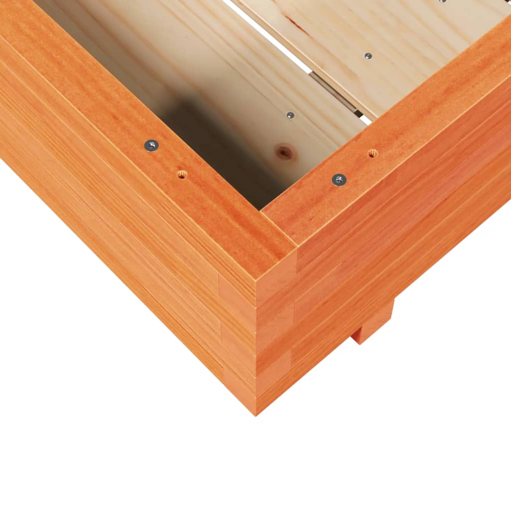 Plantenbak 90x90x26,5 cm massief grenenhout wasbruin is nu te koop bij PeponiXL, paradijselijk wonen!