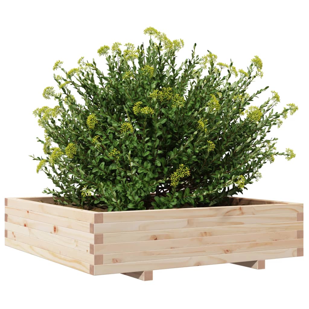 Plantenbak 100x100x26,5 cm massief grenenhout is nu te koop bij PeponiXL, paradijselijk wonen!