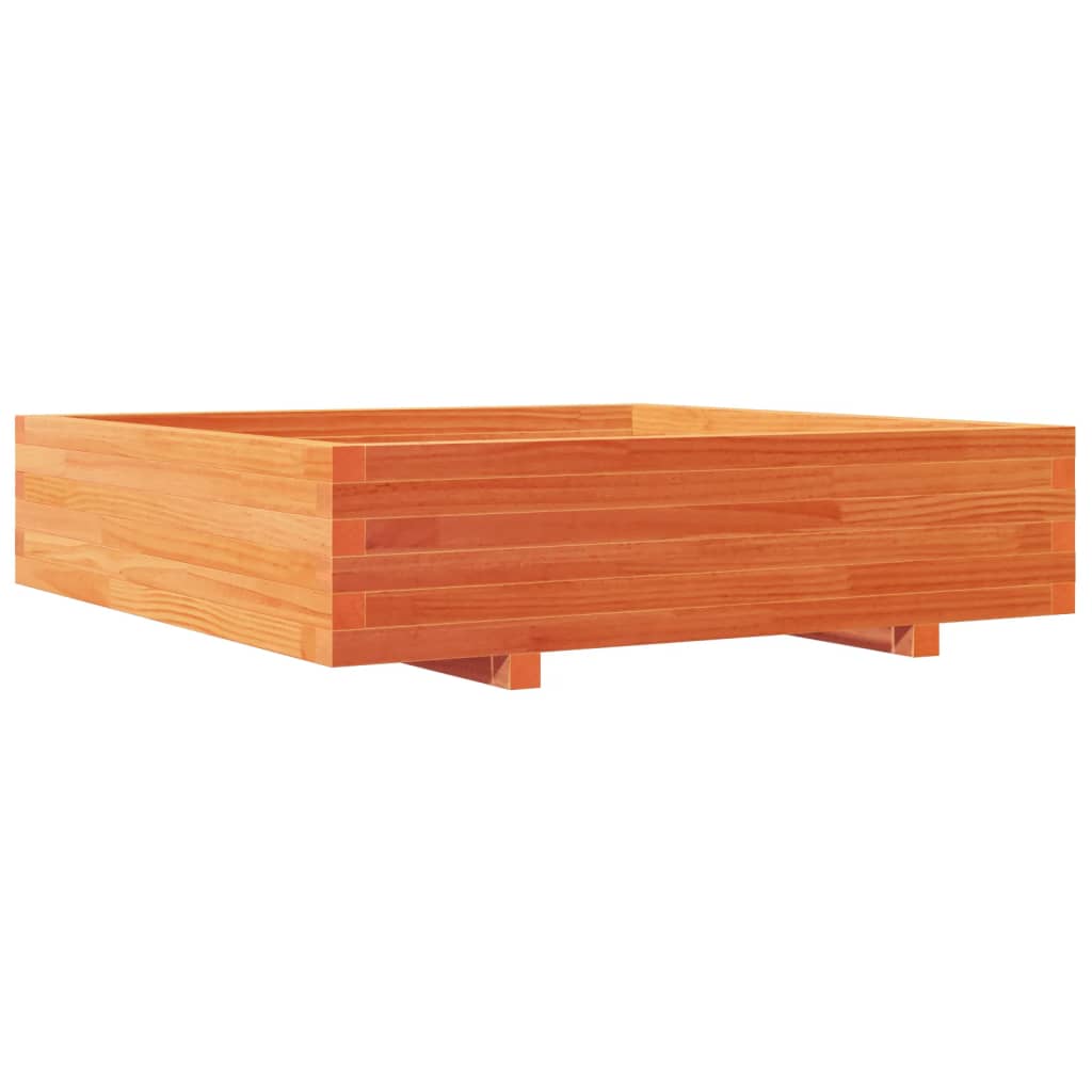 Plantenbak 100x100x26,5 cm massief grenenhout wasbruin is nu te koop bij PeponiXL, paradijselijk wonen!