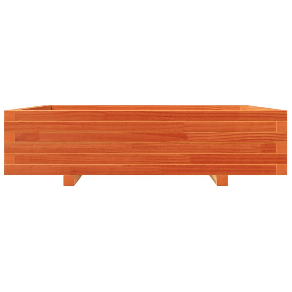 Plantenbak 100x100x26,5 cm massief grenenhout wasbruin is nu te koop bij PeponiXL, paradijselijk wonen!