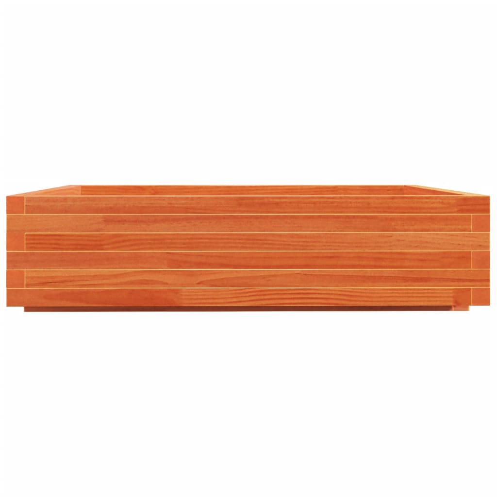 Plantenbak 100x100x26,5 cm massief grenenhout wasbruin is nu te koop bij PeponiXL, paradijselijk wonen!